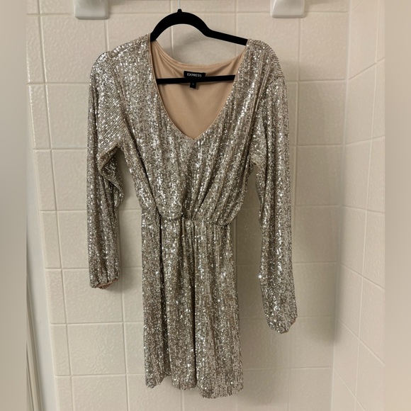 Express Glitter Mini Dress - Picture 1 of 4
